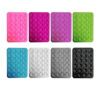 COACOM Lot de 8 ventouses en silicone - Support carré pour téléphone portable - Ventouse unilatérale en silicone - Convient pour les téléphones portables, les batteries externes et la conduite (8