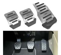 COAECJ Voiture de Pédales Kit pour Fo-RD Escort, Acier Inoxydable Antidérapant Carburant Frein Repose Pieds Embrayage Pédales, Intérieur Accessoires, Manual Transmission-Silver