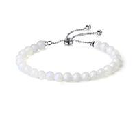 COAI Bracelet Femme Pierre de Lune Chaîne Réglable Argent 925