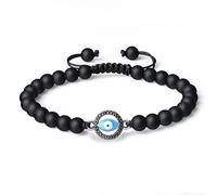 COAI Bracelet Onyx Mat Mauvais Œil Homme Femme 18cm