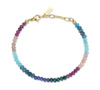 COAI Bracelet Perle Femme, Bracelet Rubis/Pierre de Soleil/Amazonite/Apatite/Sodalite/Malachite