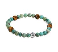 COAI Bracelet Pierre Homme en Sodalite et Turquoise Africaine, Symbole de Longévité pour Lui, 20cm