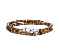 COAI Bracelet Pierre Naturelle Homme, Bracelet Œil de Tigre Homme, 37cm