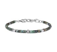 COAI Bracelet Turquoise Africaine Homme, Bracelet Hématite, Charm Fleur de Lis