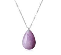 COAI Collier Argent 925 Femme, Pendentif Goutte d'Eau en Kunzite pour Femmes, Cadeau pour Elle