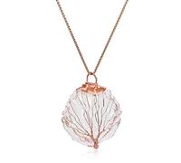 COAI Pendentif Arbre de Vie Pierre Brute Femme
