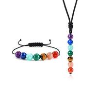 COAI Pendentif Yoga Bracelet Chakra Pierre Ajustable Femme