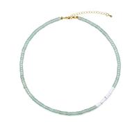 COAI Ras du Cou Perles Heishi Chaîne Plaqué Or Femme