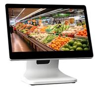 COAKUE Caisse enregistreuse Intelligente pour commerces et Restaurants, Terminal de Point de Vente, Windows 10 Professionnel, écran Tactile 15,6 Pouces, 4 Go de RAM, SSD 64 Go