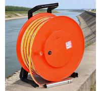 COAKUE Jauge de Profondeur d'eau de puits, jauge de Niveau d'eau électronique, avec sonde Fixe de 0,59 Pouce et Ruban en Acier, avec Signal sonore et voltmètre (avec Pile) 10m(32ft)