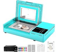 COAKUE Kit de Sublimation Thermique Rapide 180 °C, kit de Presse pour Coques de téléphone 3D, Presse à Transfert Thermique sous Vide 3D avec 2 moules et 20 Coques WithPrinter-100PCS