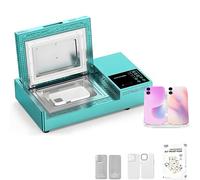 COAKUE Kit de Sublimation Thermique Rapide 180 °C, Machine de Presse à Chaud pour Coques de téléphone DIY, Machine de Presse à Chaud pour Sublimation 3D avec 2 moules et 20 Coques OnlyMachine-100PCS