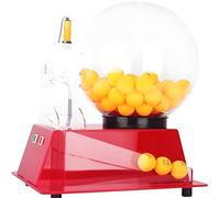 COAKUE Machine à Boules de Bingo électrique, Tambour de tombola, sélecteur de numéros avec 60 Boules, sélection aléatoire, équité et Justice, pour lieux de Divertissement, centres commerciaux Red