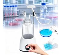COAKUE Mini Pompe d'aspiration sous Vide de Laboratoire | Recycleur de déchets liquides de paillasse, Aspiration à 9 vitesses, réservoir transparent de 1 L, tête et support inclus
