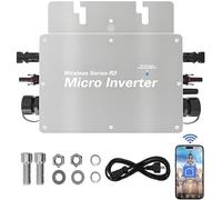 COAKUE Onduleur Solaire Micro-réseau 300W/350W/600W/700W/800W/1200W/1400W/1600W, étanche IP65, avec système de Surveillance Mobile WiFi 300W