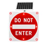 COAKUE Panneau Solaire LED « Sens Interdit » 24in-1piece
