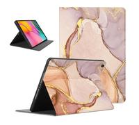 Coalbooliy Coque pour Samsung Galaxy Tab A 10.1 2019, Aesthetic Marbre Motif Design Housse de Protection Léger avec Support Fonction Ultra-Mince PU Tablet CaseÉtui à Rabat, Marron