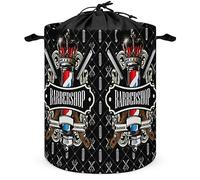 COALHO Barber Shop Company Panier à linge pliable, abstrait moderne salon de beauté imprimé 3D pour couverture, vêtements sales, salle de bain, chambre à coucher - 35 x 35 x 44 cm (l x L x H)
