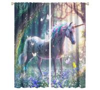 COALHO, Lot de 2 rideaux occultants à isolation thermique avec passe-tringle pour chambre à coucher - 137,2 x 53,3 cm (L x l)