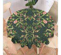 COALHO Nappe ronde en polyester moderne abstrait William Morris Art Décoration d'intérieur Fantasy Galaxy Boho Floral Tournesol pour table de banquet, fête d'anniversaire, buffet, mariage - 153 x 153
