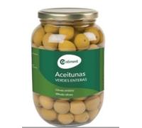 Coaliment - Olives Vertes Entières avec Noyaux (Format Familial) Lot de 3 Grands Bocaux en Verre (Poids Égoutté 500 g par unité) - Croquantes et Savoureuses