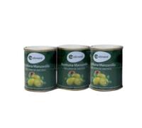 Coaliment - Olives Vertes Farcies aux Anchois (Format Tripack) Lot de 3 Packs de 3 (Soit 9 Boîtes de 150 g) - Format Familial et Économique