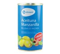 Coaliment - Olives Vertes Farcies "Teneur Réduite en Sel" Lot de 6 Boîtes (Poids Égoutté 150 g par unité) - Plaisir Équilibré et Bien-être