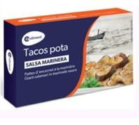 Coaliment Tacos Pota à la Salsa Marinière, Morceaux d'Encornet en Sauce Vin Blanc et Herbes, Pack de 3 Boîtes de 72g