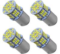 coalwop 1157 Blanc Ampoules LED, 4 Pcs Blanc 6000~7000K 12V-24V P21/5W 12~14LM Ampoules LED pour aux Feux Stop, Clignotants et Feux de Stationnement, Compatibles, les Voitures, Motos et Camping-Cars