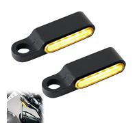 coalwop 2pcs Clignotant Moto 6LED Universel 12V par Unité IP67 Étanche Alliage d'Aluminium E24 Mini LED Clignotant pour Moto, Scooter, Quad