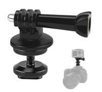 coalwop Adaptateur de Trépied pour GoPro Support de Trépied pour Hero 13/12/11/10/9/8/7/6/5/4, Session, Max, caméras DJI Osmo Action, Fixation de Cold Shoe pour Caméra d'action avec vis moletée CNC