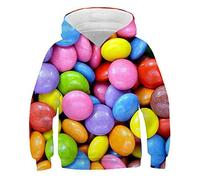 COAOBO Pull À Capuche Unisexe 3D pour Enfant,Bonbons À Capuche d'habillement De Bande Dessinée d'enfants 3D Imprimant Le Printemps Et L'Automne -150Cm