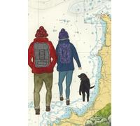 Coast Path A6 pocket notebook - coastal nautical designs sewn onto old sea charts maps | 120 lined pages