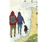 Coast Path Cornwall notebook journal - coastal nautical designs sewn onto old sea charts maps | 120 lined pages