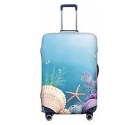 Coast Style Beauty Ocean Housse de protection élastique pour valise de voyage Motif imprimé anti-rayures, Noir , XL