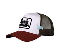 Coastal - Beach Freaks (White/Wine) - Casquette Trucker en mesh, Blanc/bordeaux, taille unique