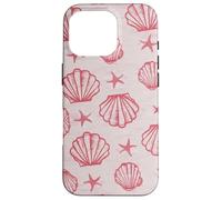 Coastal Beach Summer Ocean Seashell Aesthetic Pink Coque pour iPhone 16 Pro