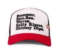 Coastal Casquette Trucker HFT Mesh Beige/Rouge, Style Surf, Snapback