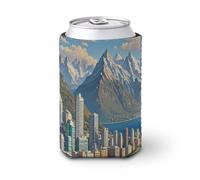 Coastal Cities Manchon de tasse pour boissons froides, durable, réutilisable, isolé, compatible avec la plupart des types de tasses