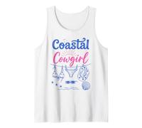 Coastal Cowgirl Bachelorette Summer Cowboy Hat Blue Beach Débardeur
