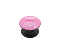 Coastal Cowgirl Summer Bachelorette Cowboy Hat Beach Blue PopSockets PopGrip Adhésif