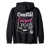 Coastal Cowgirl Summer Bachelorette Cowboy Hat Beach Blue Sweat à Capuche