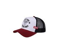 Coastal Casquette Trucker Chaque Port – Profil haut – Écru / Vin / Noir