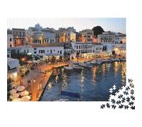 Coastal Harbor Puzzle de 1000 Pièces Recycled Waterfront Art Senior Puzzles Accessoires de Jeu de Fête Développement de l'Intelligence des Garçons et Filles Amusement Éducatif 52x38cm/1000pcs