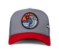 Coastal Hft Casquette The Brillant Rouge/Gris Haut Ajusté Camionneur A USA