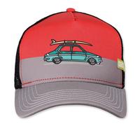 Coastal HFT Casquette Trucker Mesh Rouge/Gris Snapback Ajustable