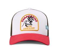 Coastal HFT Summertime Trucker Casquette Blanc/Rouge - Casquette de Baseball en Maille Haute - Motif Surfeur - Unisexe Surf Sports Baseball Casquette Loisirs Casquette + Stuff & Style Casquettes