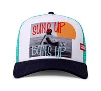 Coastal Hft Suns Haut Blanc/Bleu Marine / Turquoise Trcuker Maille Chapeau Surf