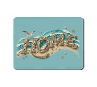Coastal Home Tapis de séchage à vaisselle artistique, bleu océan absorbant en caoutchouc pour égouttoir à vaisselle d'été, tapis de séchage en cuir synthétique pour comptoir de cuisine, 45,7 x 61 cm