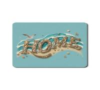 Coastal Home Tapis de séchage à vaisselle artistique, bleu océan absorbant, tapis de séchage en cuir synthétique pour comptoir de cuisine, 30,5 x 50,8 cm